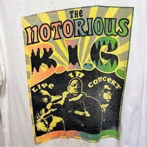 Notorious B.I.G. Rap Tee M Brooklyn Mint Reggae Colors Concert T-Shirt 90s Retro
